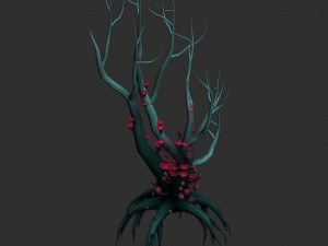 12 Stylised Trees in 4 Color Options Modello 3D