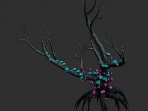 12 Stylised Trees in 4 Color Options Modello 3D