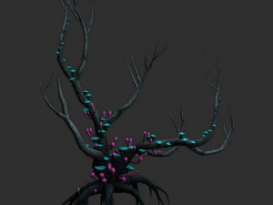 12 Stylised Trees in 4 Color Options Modello 3D