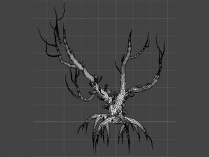 12 Stylised Trees in 4 Color Options Modello 3D