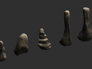 5 Cave Rocks 3D मॉडल