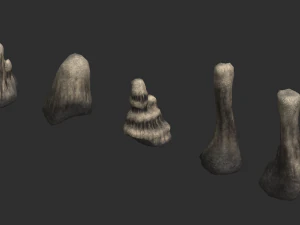 5 rocce della grotta Modello 3D