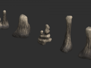 5 Cave Rocks 3D मॉडल