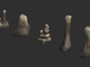 5 rocce della grotta Modello 3D