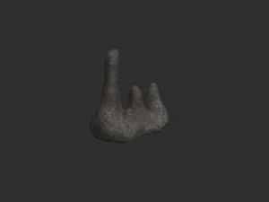 5 Cave Rocks in 4 Texture Options 3D Model