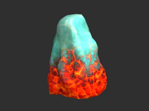 Rock Set 03 - Fire and Ice 3D Model