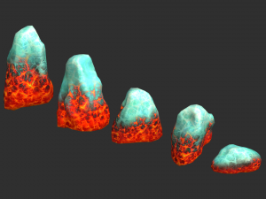 Rock Set 03 - Fire and Ice 3D Модель