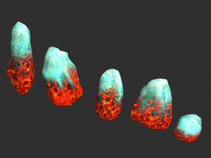 Rock Set 03 - Fire and Ice 3D Модель