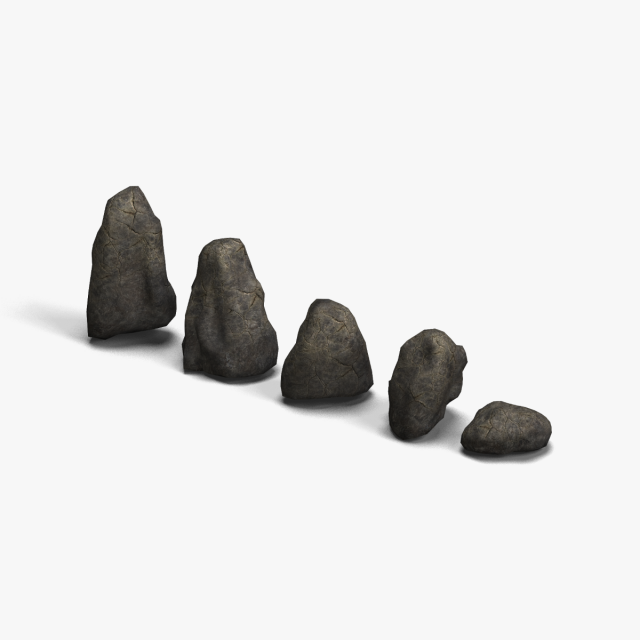 Rock Set 03 - Cracks 1 Model 3D .c4d .max .obj .3ds .fbx .stl .blend 