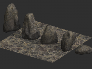 Rock Set 03 - Cracks 1 Model 3D