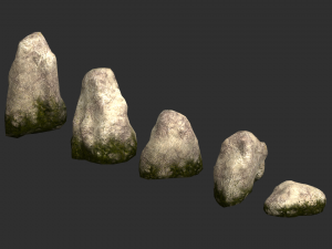 Rock Set 03 - Moss 3D Model