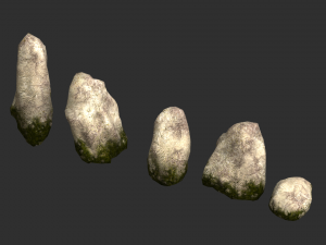 Rock Set 03 - Moss 3D Model