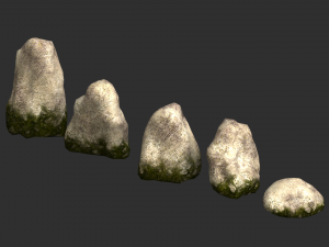 Rock Set 03 - Moss 3D Model