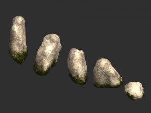 Rock Set 03 - Moss 3D Model