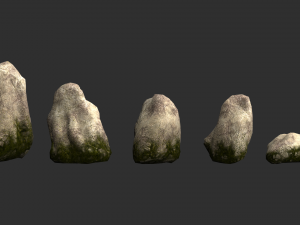 Rock Set 03 - Moss 3D Model