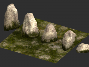Rock Set 03 - Moss 3D Model