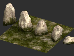 Rock Set 03 - Moss 3D Model