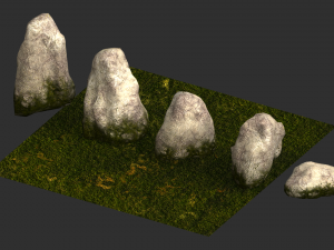 Rock Set 03 - Moss 3D Model