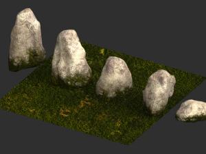 Rock Set 03 - Moss 3D Model