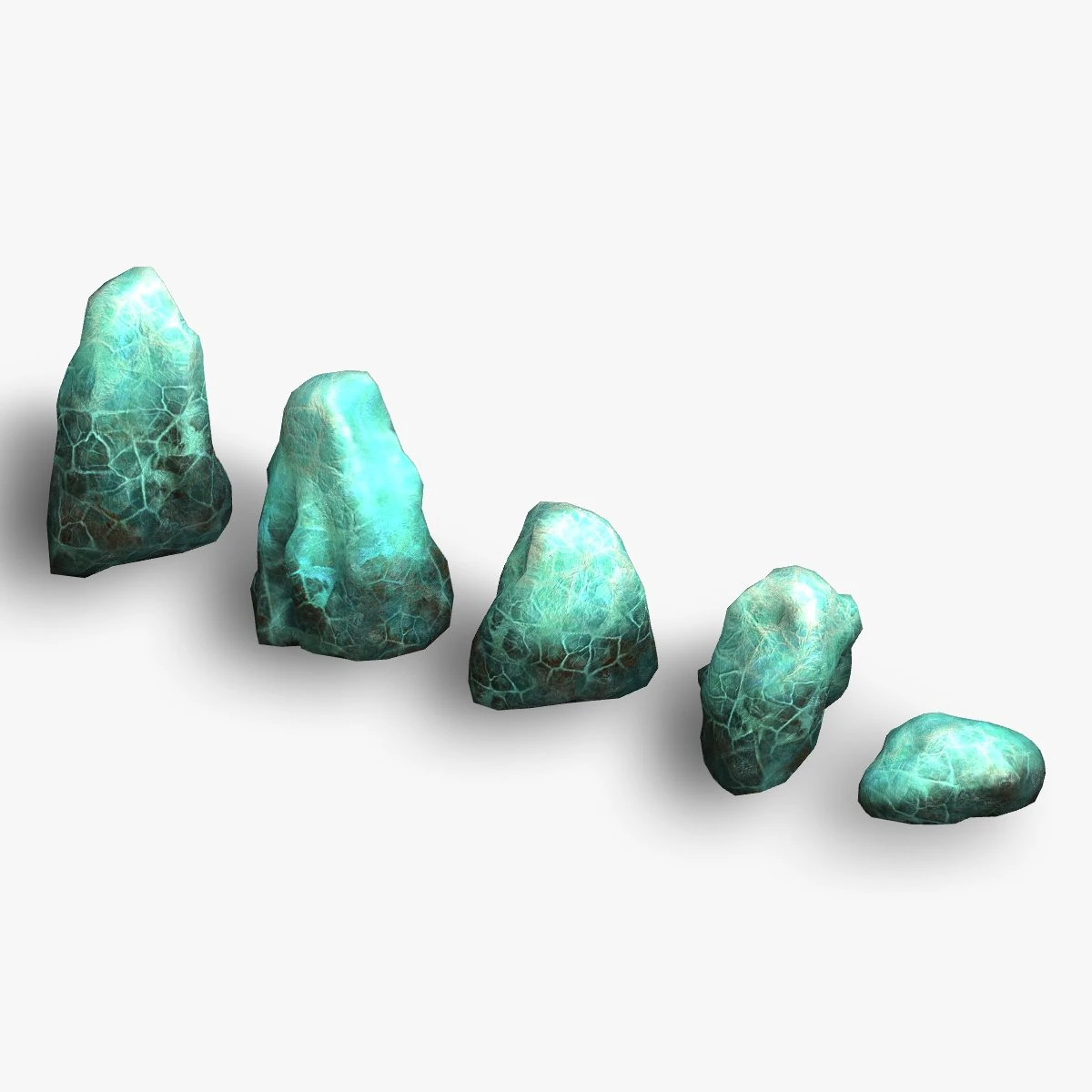 Rock Set 03 - Ice 3D Model .c4d .max .obj .3ds .fbx .stl .blend 