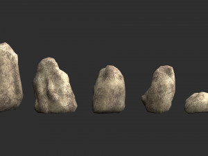 Rock Set 03 - Light 3D Model