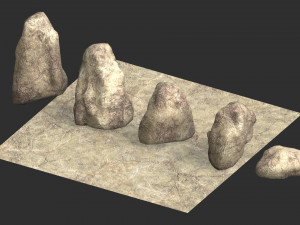 Rock Set 03 - Light 3D Model