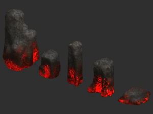 Conjunto de rocas 06 - Lava Modelo 3D