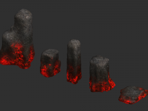 Rock Set 06 - Lava 3D Model