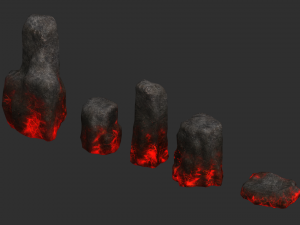 Rock Set 06 - Lava 3D Model