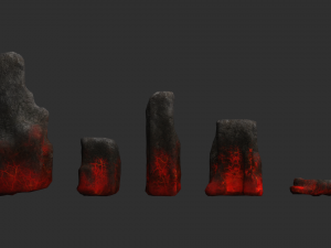 Rock Set 06 - Lava 3D Model