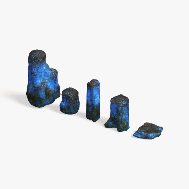 Rock Set 06 - Magic 3D Model .c4d .max .obj .3ds .fbx .stl .blend 