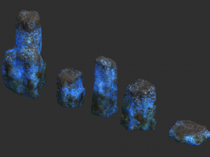 Rock Set 06 - Magic 3D Model
