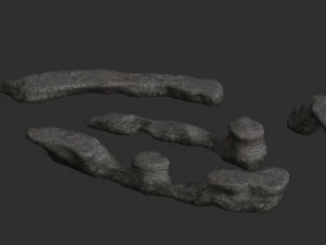 Long Flat Rocks - Base 3D Model