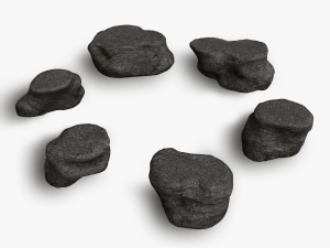 Short Flat Rocks - Base Modelo 3D