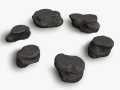 Short Flat Rocks - Base Modelo 3D