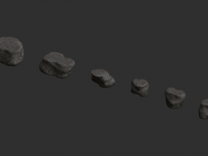 Short Flat Rocks - Base 3D 모델