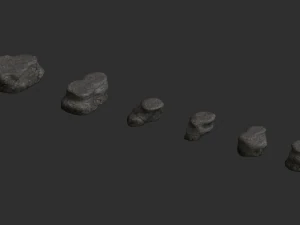 Short Flat Rocks - Base 3D Model