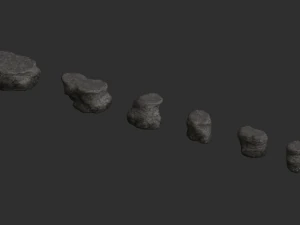 Short Flat Rocks - Base 3D Model