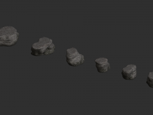 Short Flat Rocks - Base 3D 모델