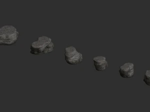 Short Flat Rocks - Base 3D Model