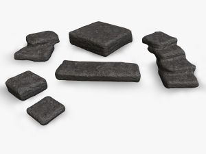 6 Stone Platforms - Base 3D Model
