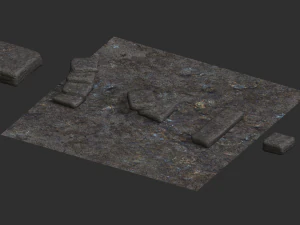 6 Stone Platforms - Base 3D Model