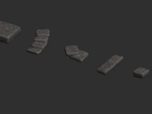 6 Stone Platforms - Base 3D Model