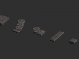 6 Stone Platforms - Base 3D Model