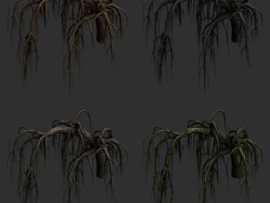 12 ra&iacute;zes em 4 op&ccedil;&otilde;es de textura Modelo 3D