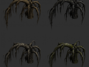 12 Roots in 4 Texture Options Modelo 3D