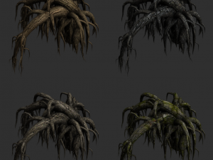 12 Roots in 4 Texture Options Modelo 3D