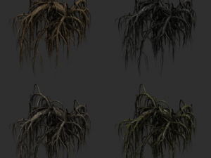 12 Roots in 4 Texture Options Modelo 3D