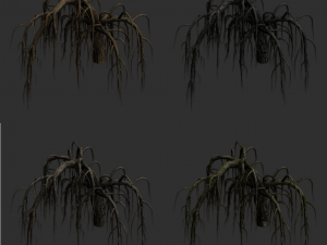 12 Roots in 4 Texture Options Modelo 3D