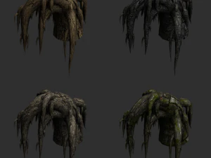 12 Roots in 4 Texture Options 3D Model
